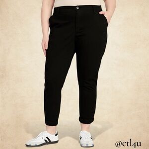 Old Navy High Waisted OGC Black Jack Cuff Hem Chino Pants Plus Size 4X